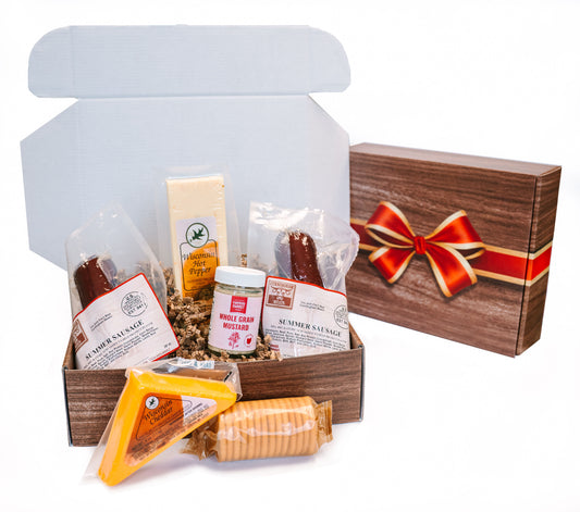 Gift Box Garden - Cheese & Summer Sausage Charcuterie Gift Box Collections – Classic, Premium Smoked, & Deluxe Gourmet Assortments