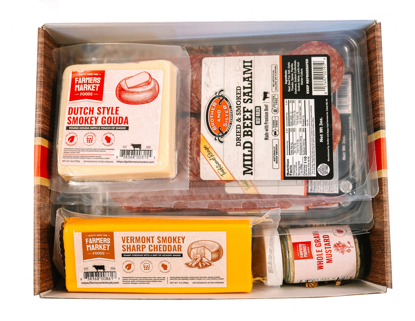 Gift Box Garden - Cheese & Summer Sausage Charcuterie Gift Box Collections – Classic, Premium Smoked, & Deluxe Gourmet Assortments