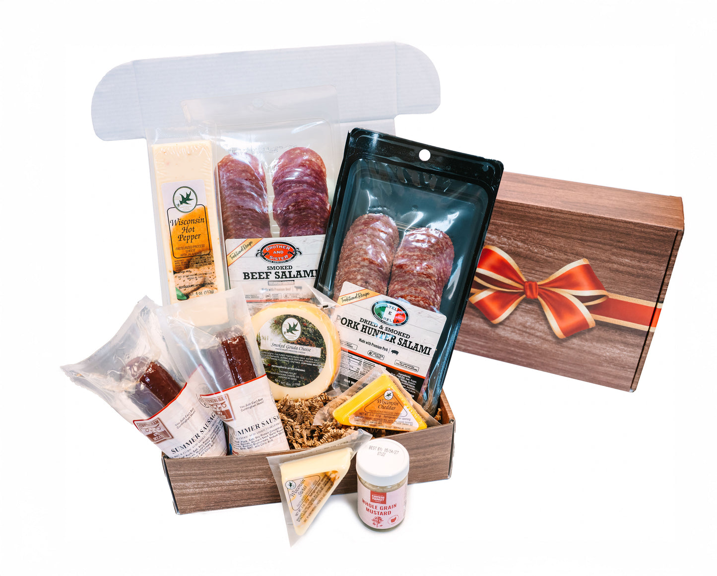 Gift Box Garden - Cheese & Summer Sausage Charcuterie Gift Box Collections – Classic, Premium Smoked, & Deluxe Gourmet Assortments
