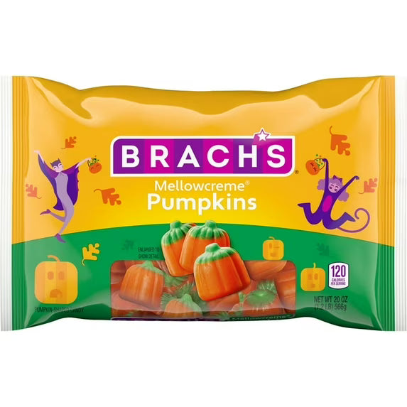 Brach's Mellowcreme Pumpkins – Fall & Halloween Candy – Available in 4.2 oz Bag or 20 oz Bag