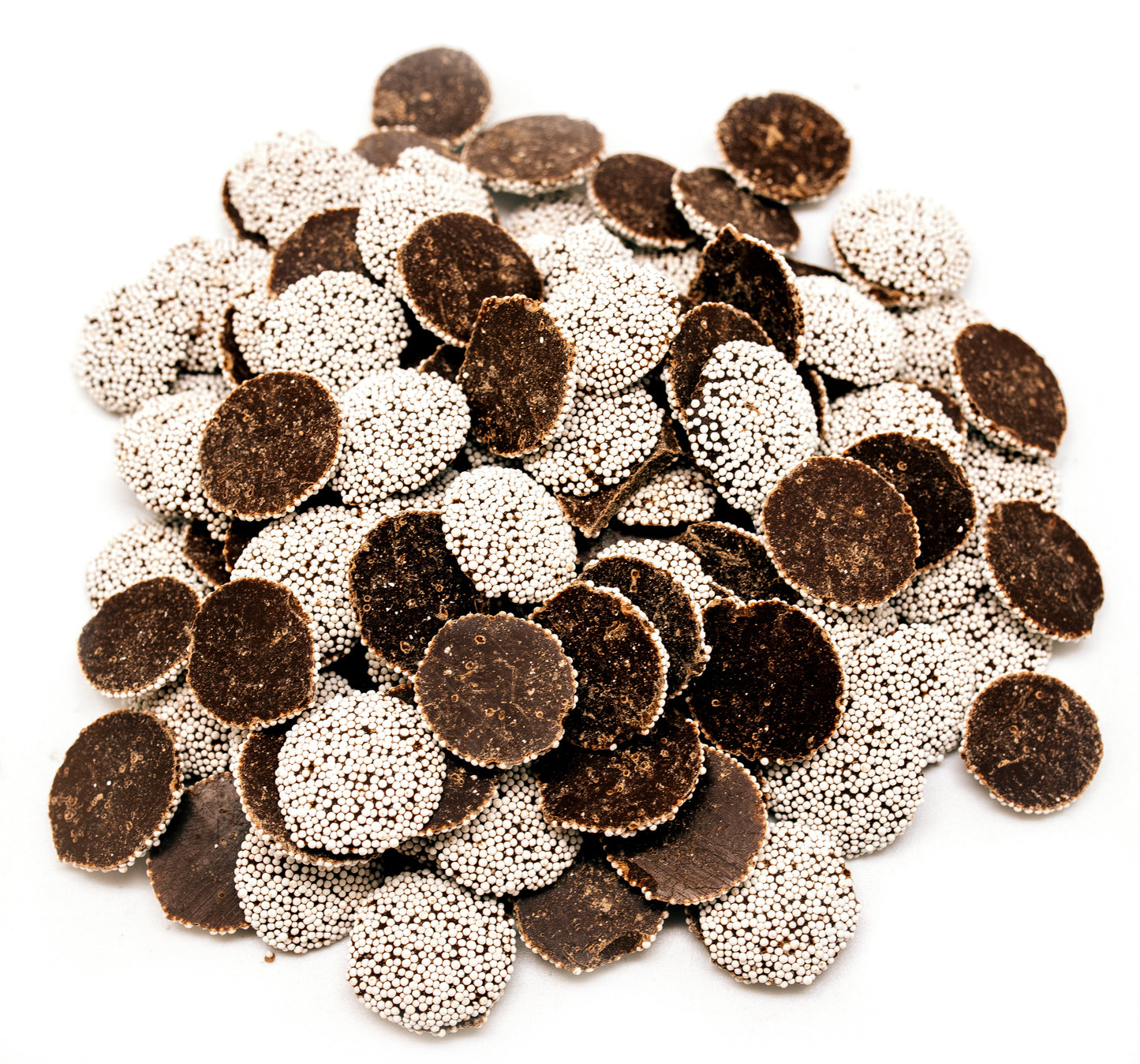 Blair Candy - Dark Chocolate Nonpareils – Dark Chocolate Discs with Sprinkles