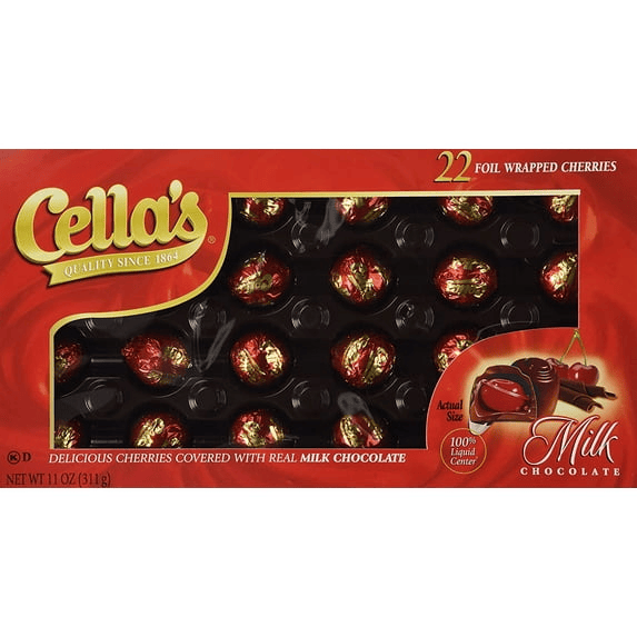 Cella’s Chocolate Covered Cherries – Dark & Milk Chocolate, 10, 16 & 22 Pieces Per Box