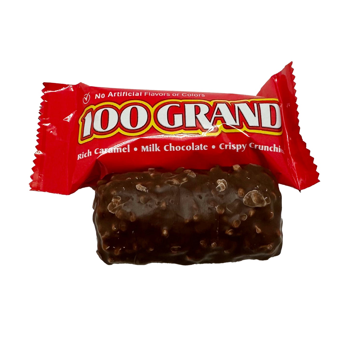 100 Grand Fun Size Candy Bars – Crispy, Chewy, Chocolate-Covered Candy