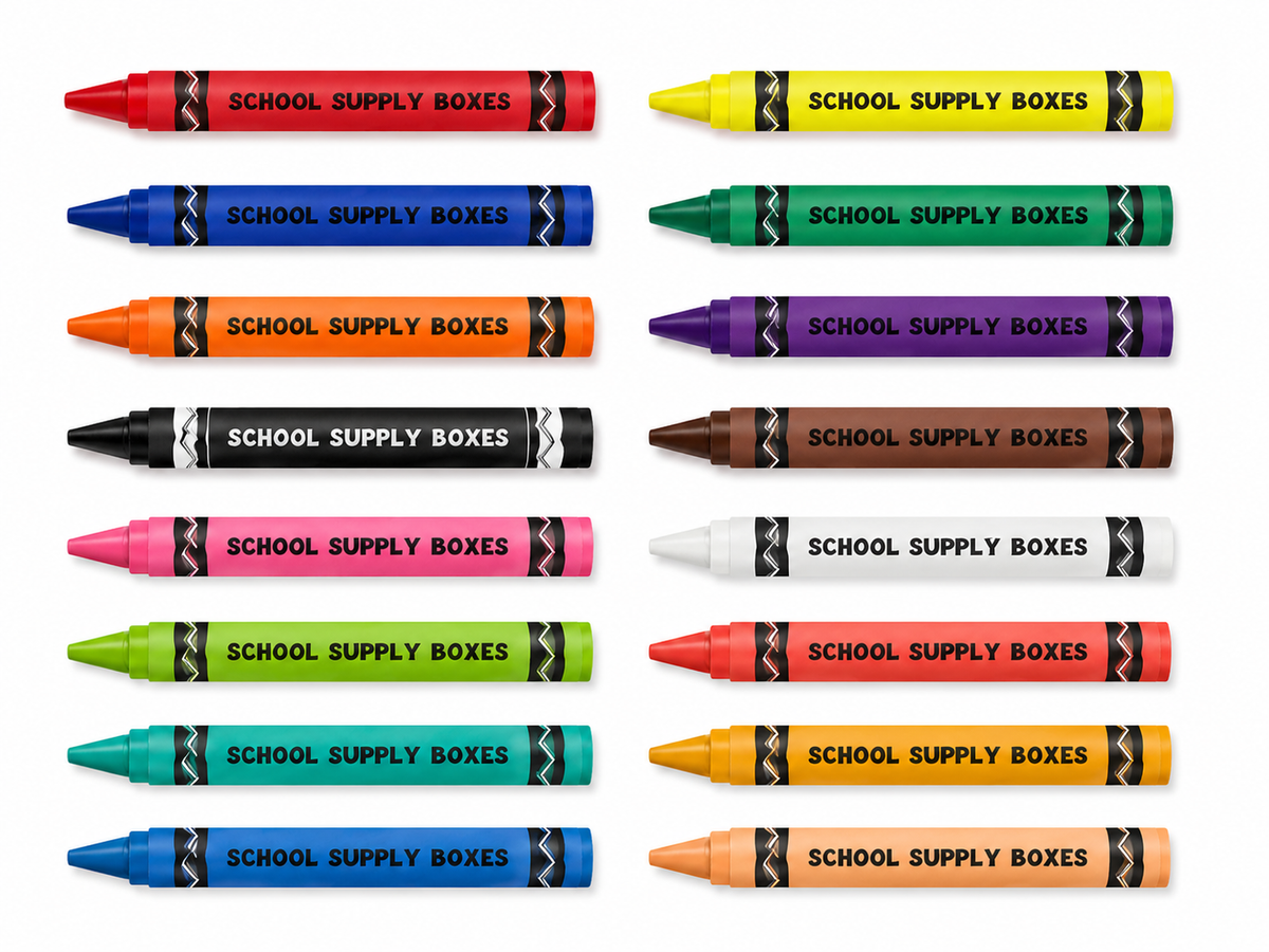 School Supply Boxes | (256 ct.) Crayons Classroom Supply Pack | 16 Colors & 16 Crayons per Color | Supplies for Teachers, Students & Classrooms | Available in 1 Pack, 3 Pack, & 6 Pack