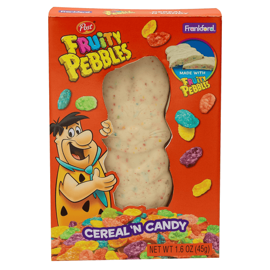 Frankford Fruity Pebbles Cereal 'N Candy White Bunny 1.6 oz – Sweet & Crunchy Fruity Easter Treat