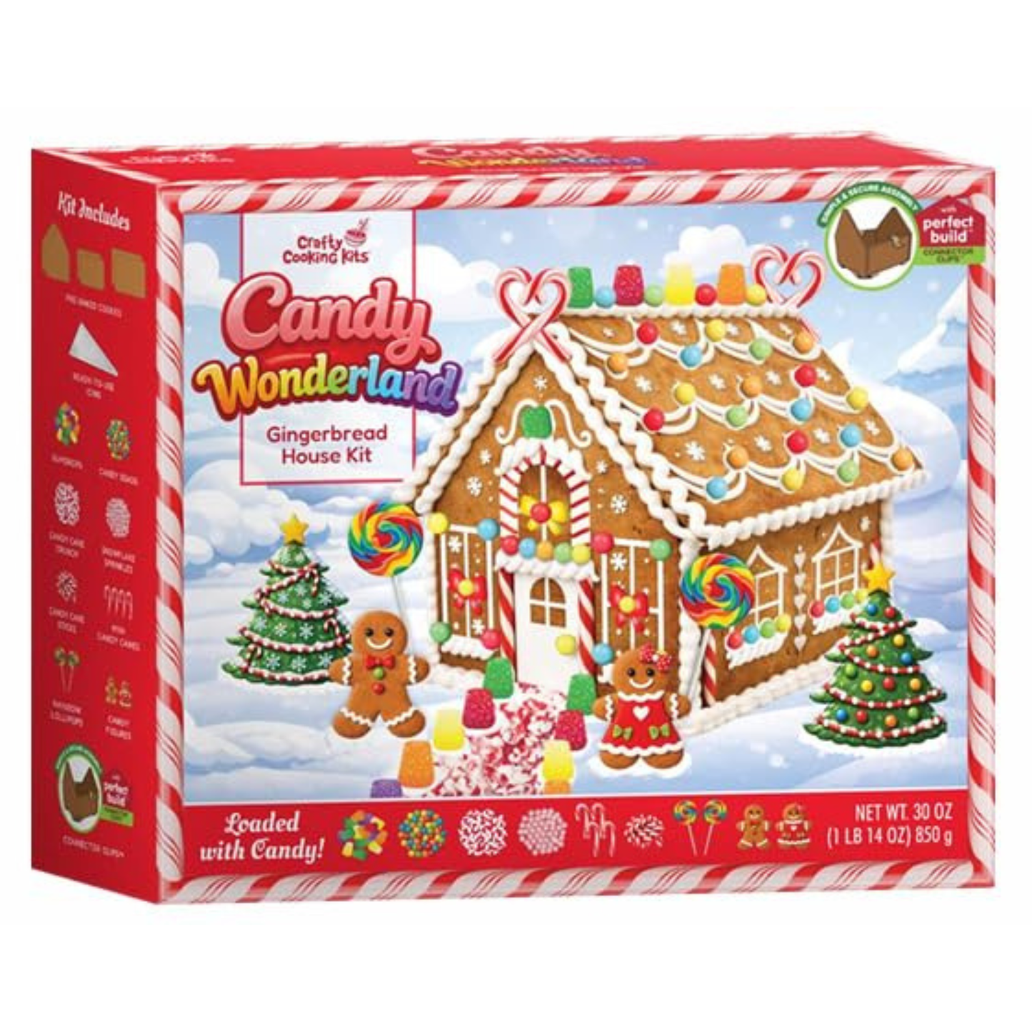 Treat Yourself! | Candy Wonderland Mini & Candy Wonderland Full Size Gingerbread House Baking Kits | Holiday Cookie Decorating | Includes Icing, Gumdrops, Lollipops & Candy Decorations