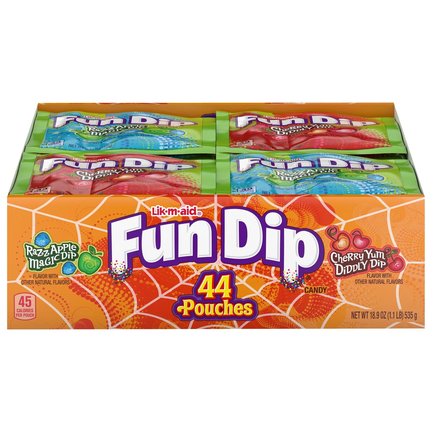 Fun Dip Candy Variety Pack – Razz Apple Magic Dip & Cherry Yum Diddly Dip – 44 Total Pouches