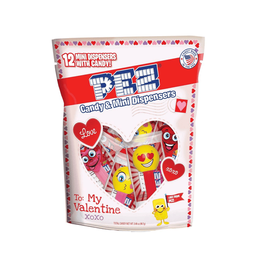 PEZ Mini Valentine’s Day Party Bag 12 pc (3.48 oz) – Fun Heart-Themed Candy Dispensers & Sweet Treats