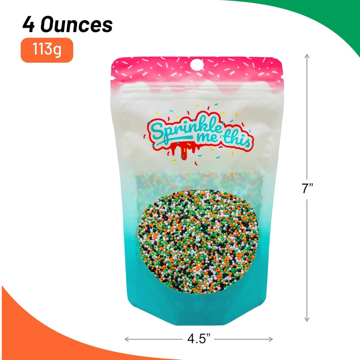 Sprinkle Me This – Halloween Edible Sprinkles Variety Collection – 4 oz – Dessert Toppings for Cookies, Cupcakes & Cakes