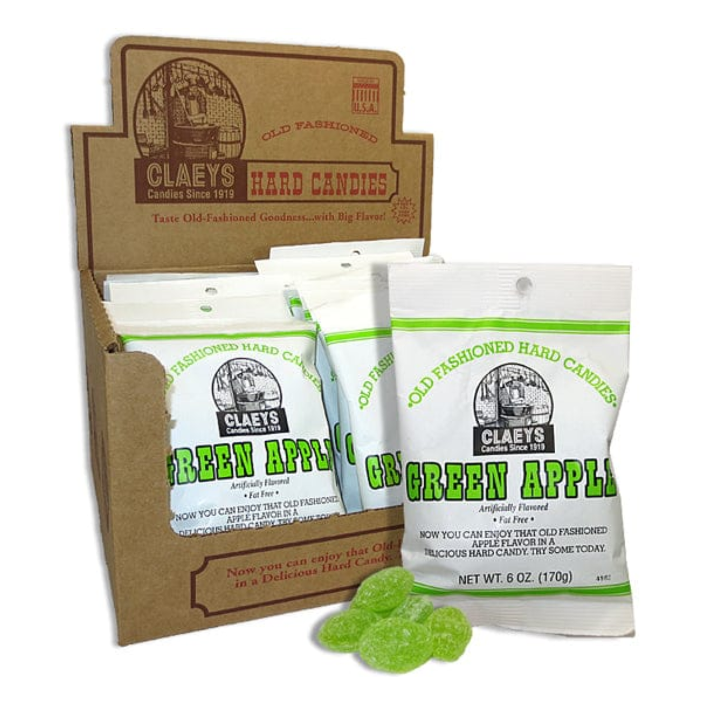 Claeys Old Fashioned Hard Candies – 6 oz Bag – Multiple Flavors Available – 1, 3, or 12 Pack