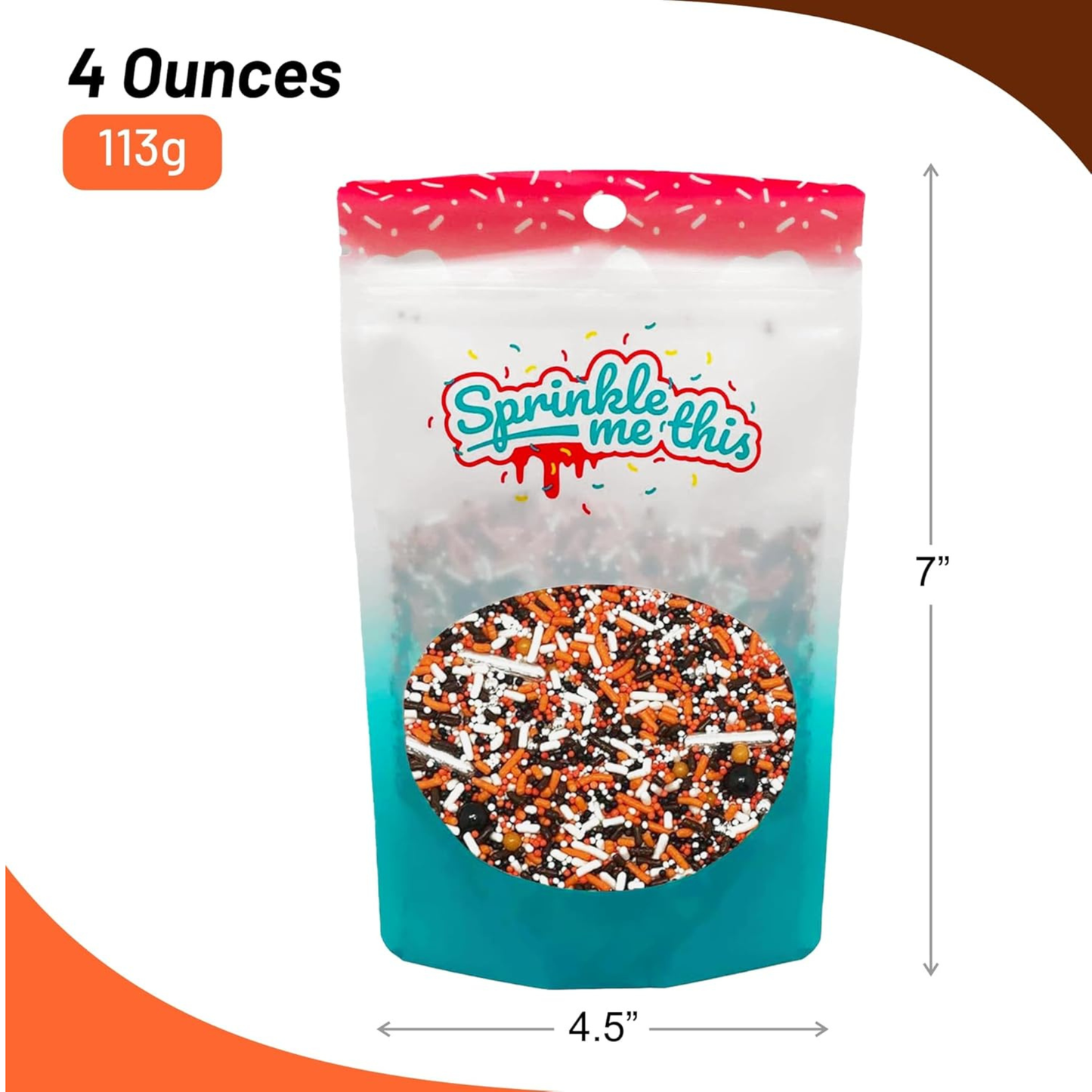 Sprinkle Me This – Halloween Edible Sprinkles Variety Collection – 4 oz – Dessert Toppings for Cookies, Cupcakes & Cakes