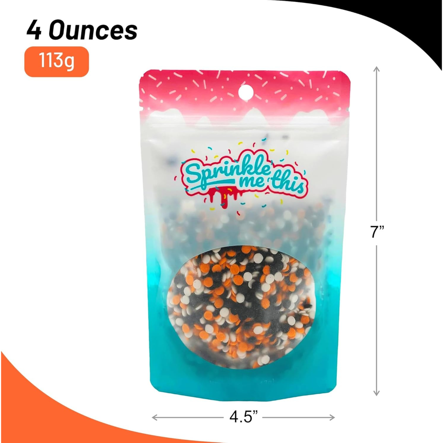 Sprinkle Me This – Halloween Edible Sprinkles Variety Collection – 4 oz – Dessert Toppings for Cookies, Cupcakes & Cakes