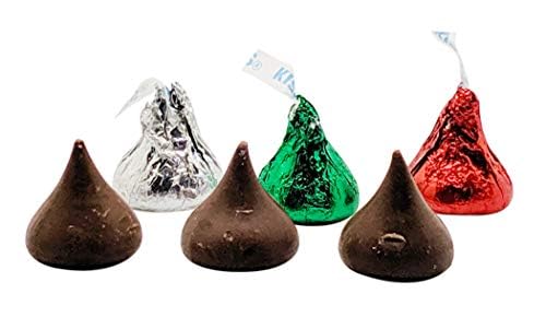 Christmas Hershey Kisses – Milk Chocolate Candy, Festive Holiday Foil – Bulk Christmas Candy (1–10 lb Options)