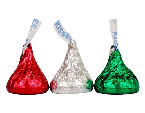 Christmas Hershey Kisses – Milk Chocolate Candy, Festive Holiday Foil – Bulk Christmas Candy (1–10 lb Options)