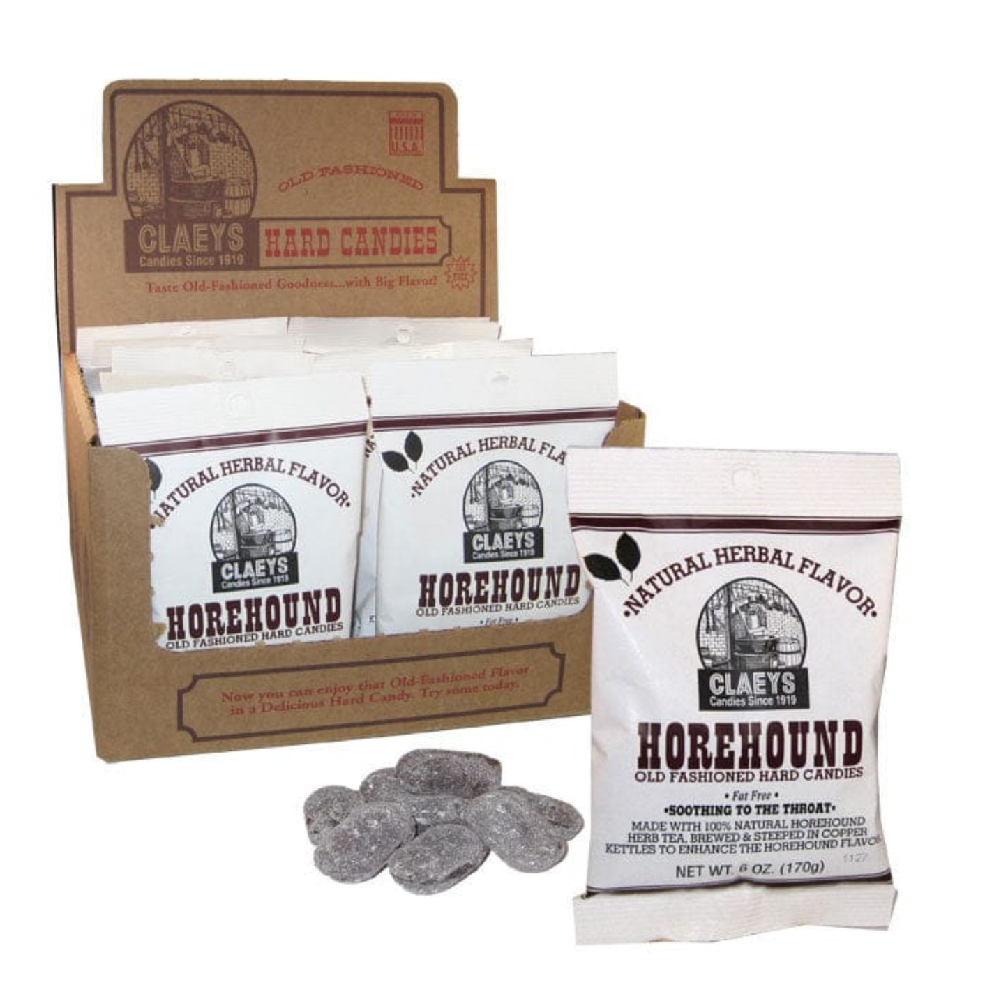 Claeys Old Fashioned Hard Candies – 6 oz Bag – Multiple Flavors Available – 1, 3, or 12 Pack