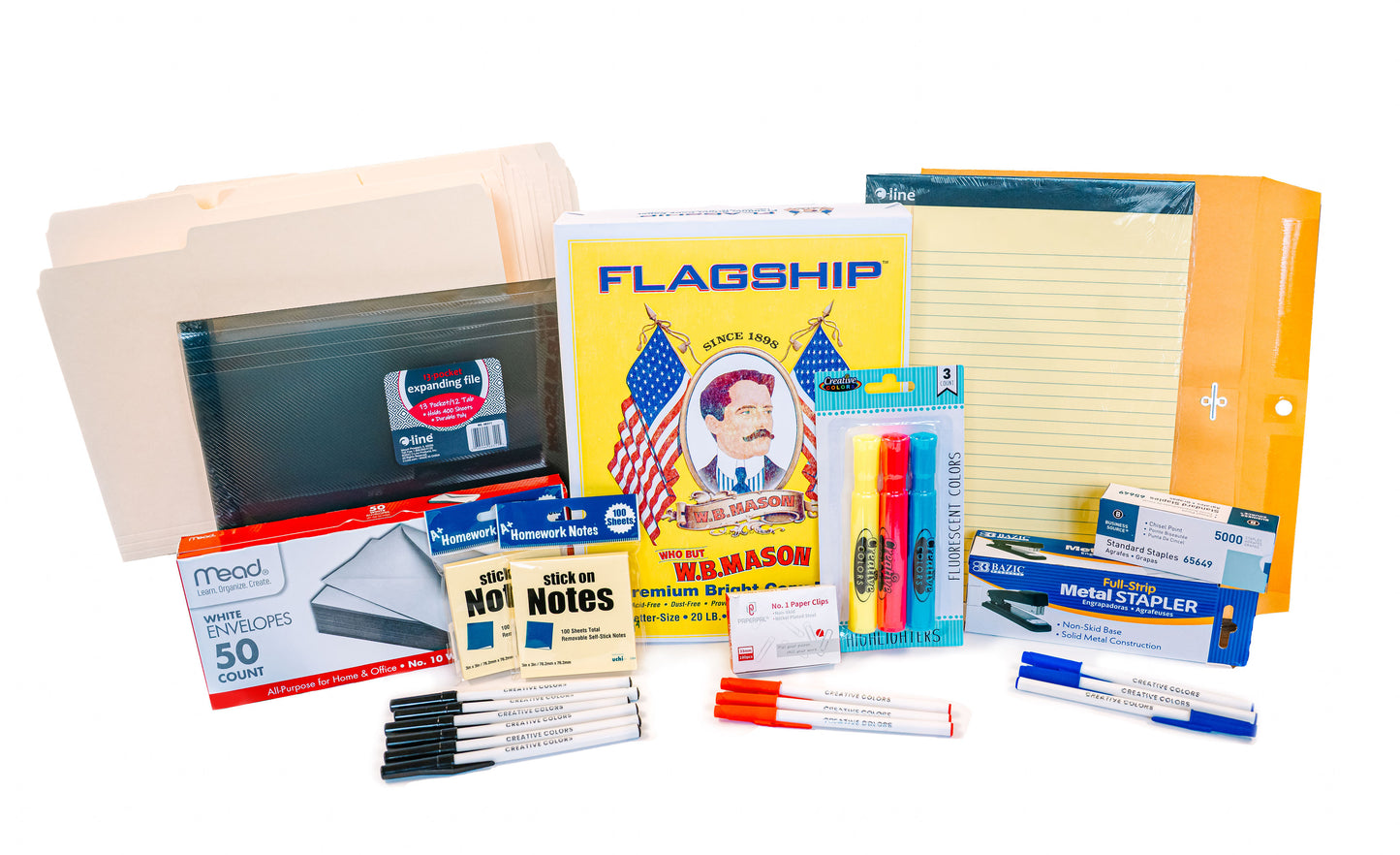 School Supply Boxes | Complete Office Kit | Filing, Mailing & Organization Supplies for Home Office & Small Business