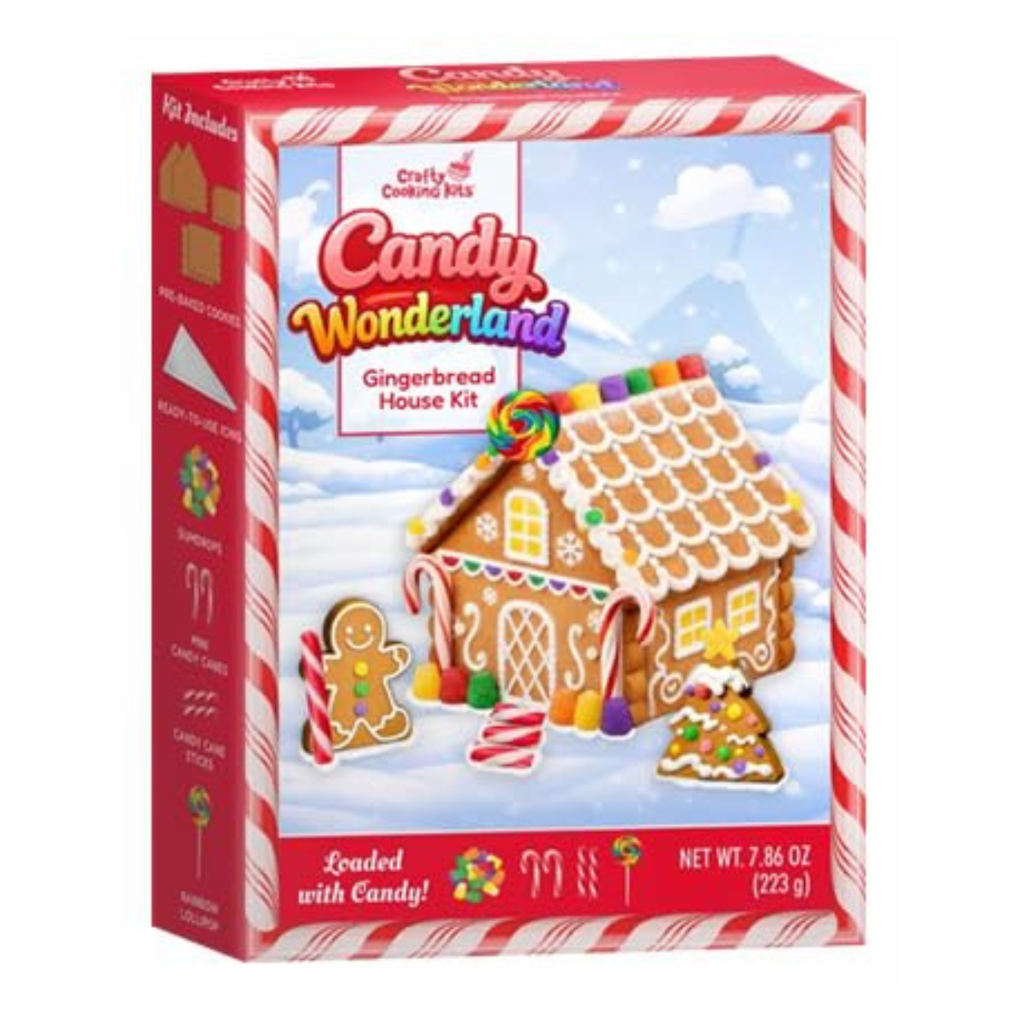 Treat Yourself! | Candy Wonderland Mini & Candy Wonderland Full Size Gingerbread House Baking Kits | Holiday Cookie Decorating | Includes Icing, Gumdrops, Lollipops & Candy Decorations