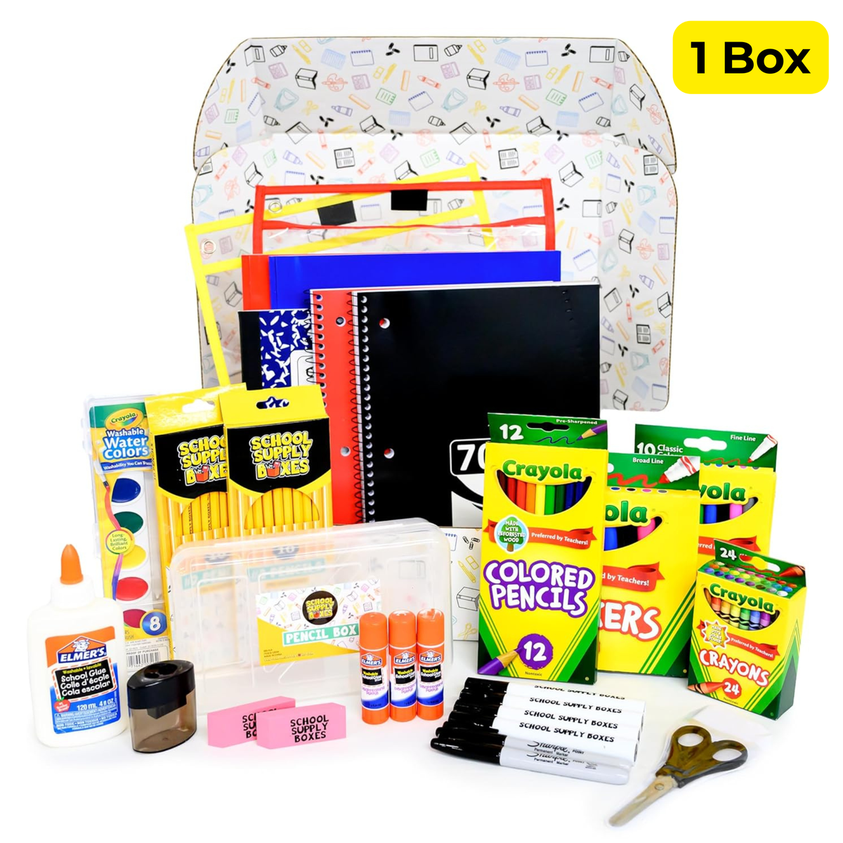 School Supply Boxes | Artistic Bundle | All-in-One School & Art Kit | Box (1), Case (4), Pallet (180)