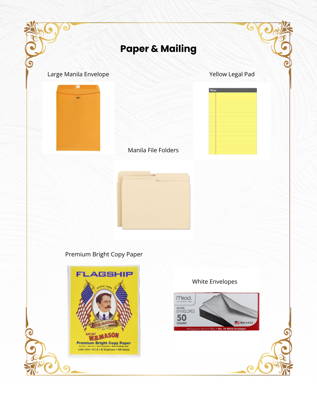 School Supply Boxes | Complete Office Kit | Filing, Mailing & Organization Supplies for Home Office & Small Business