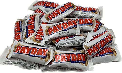PayDay Fun Size Candy – Sweet & Salty Peanut Caramel Snack, 11.6 oz, 1 lb & 2 lb Bags