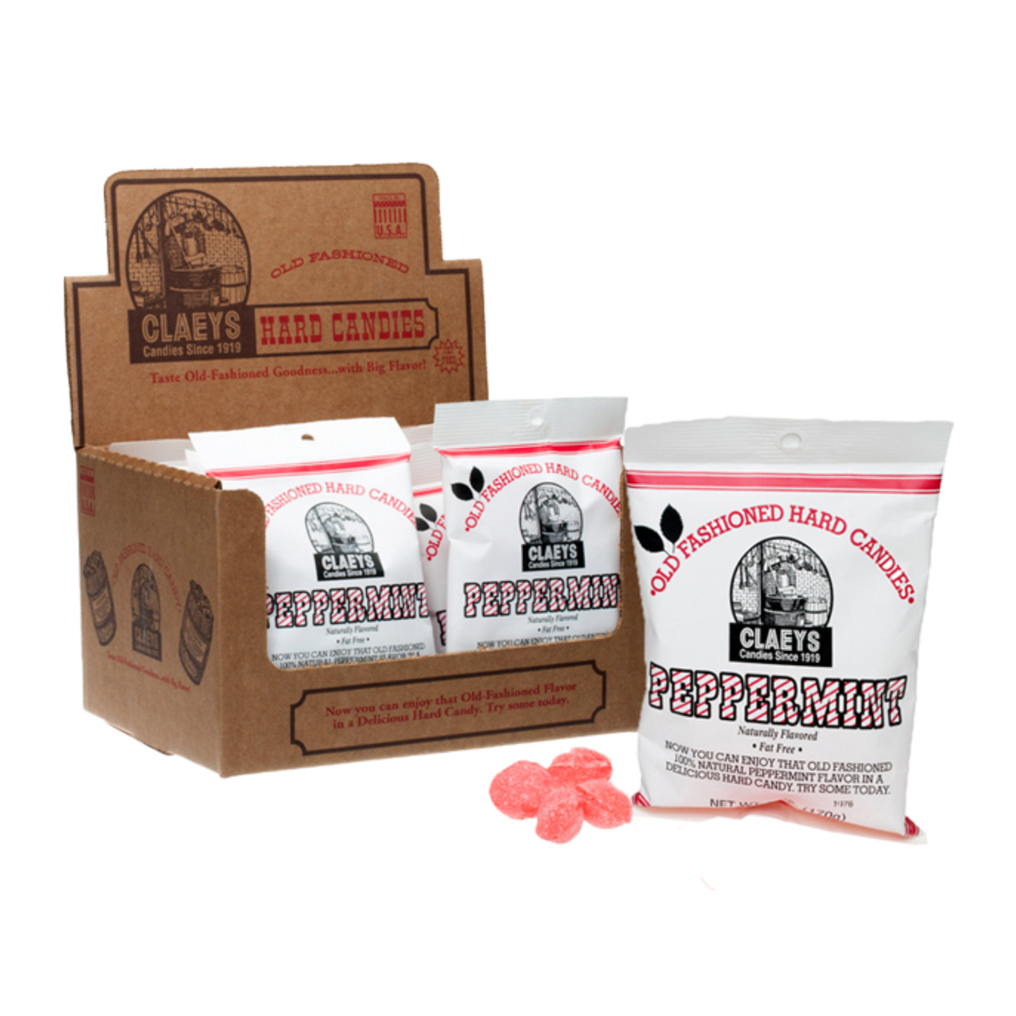 Claeys Old Fashioned Hard Candies – 6 oz Bag – Multiple Flavors Available – 1, 3, or 12 Pack