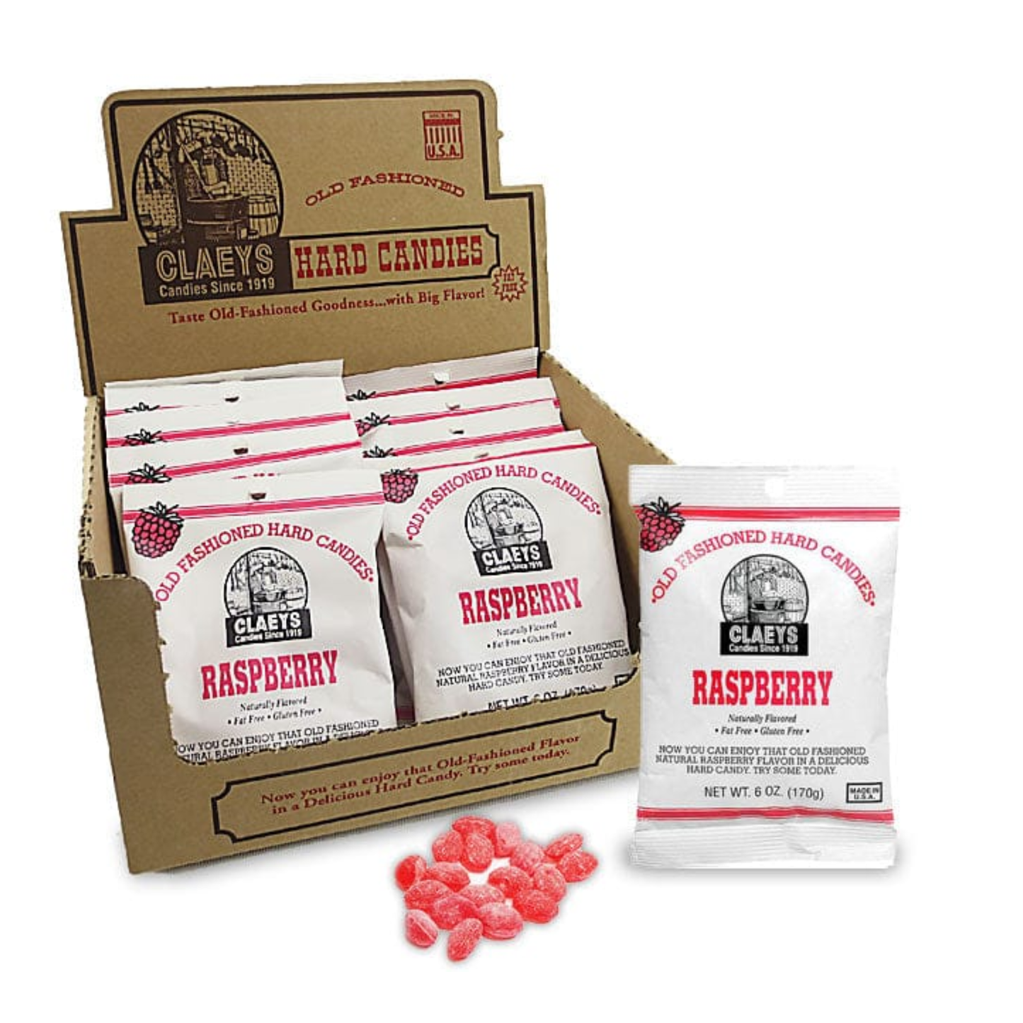 Claeys Old Fashioned Hard Candies – 6 oz Bag – Multiple Flavors Available – 1, 3, or 12 Pack