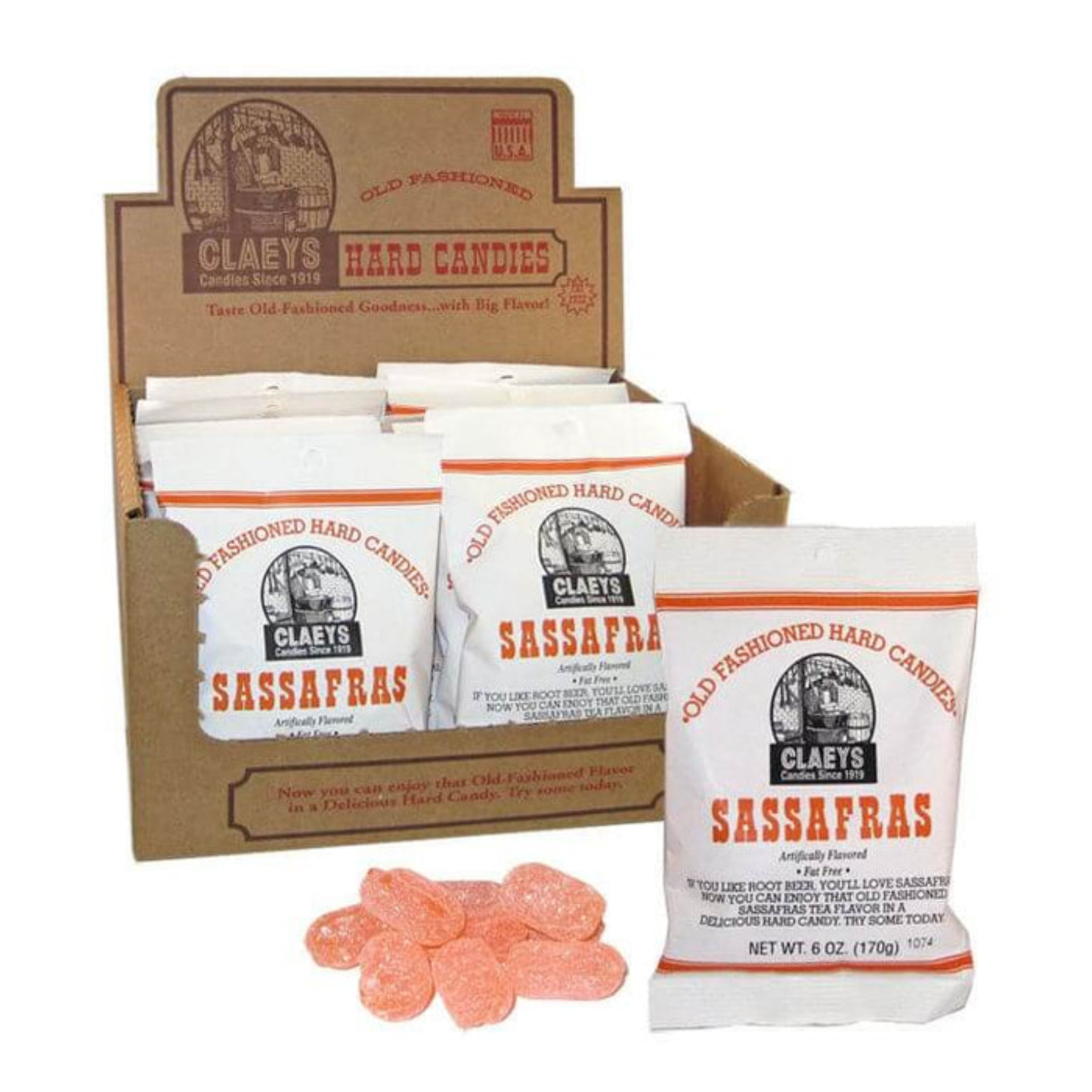 Claeys Old Fashioned Hard Candies – 6 oz Bag – Multiple Flavors Available – 1, 3, or 12 Pack
