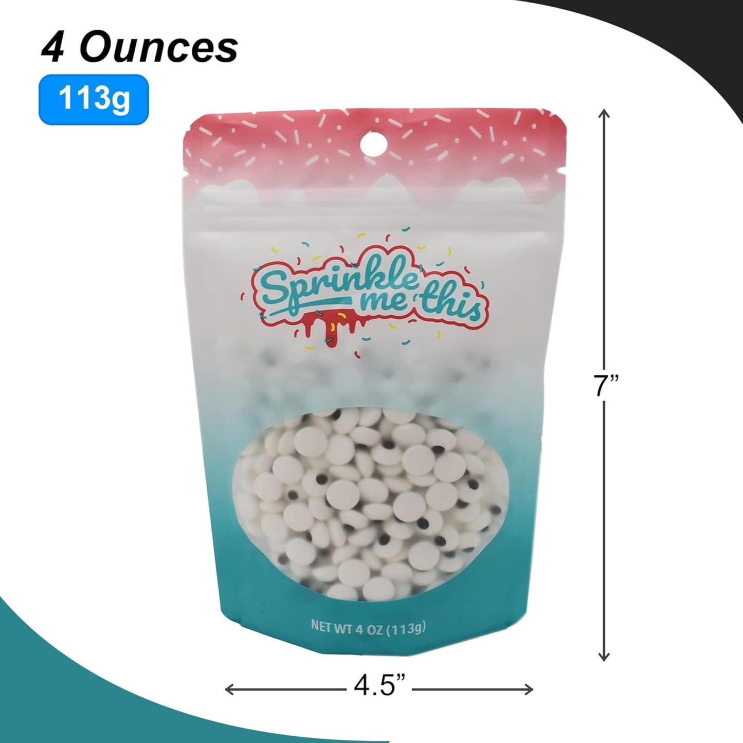 Sprinkle Me This – Halloween Edible Sprinkles Variety Collection – 4 oz – Dessert Toppings for Cookies, Cupcakes & Cakes