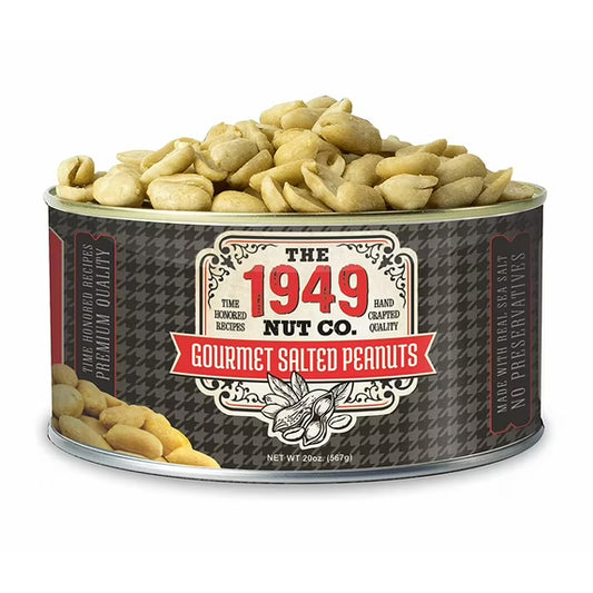 The 1949 Nut Co. Gourmet Salted Peanuts – Roasted & Lightly Salted, 20 oz Tin