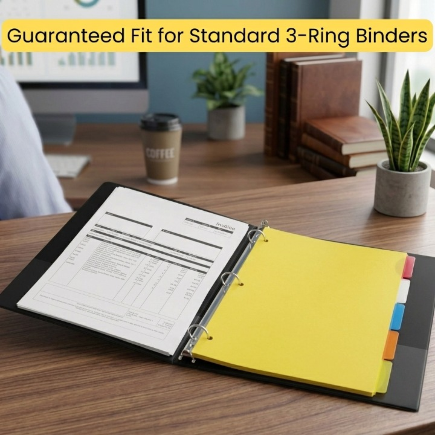 School Supply Boxes | (5 ct.) Insertable Tab Dividers  | Available in 6 Pack, 12 Pack, 24 Pack, 48 Pack, and 96 Pack | Colored & Customizable Tabs