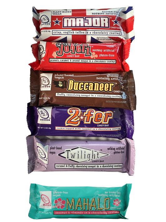 GoMaxGo Vegan Candy Bars – Chocolate Bars (1, 3, 6, 12 Pack) – Dairy-Free, Classic Flavors