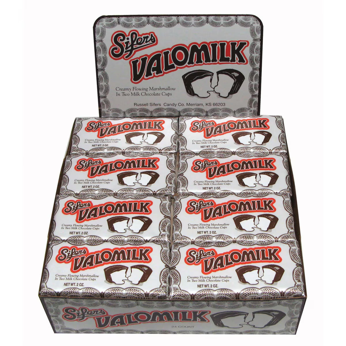 Valomilk (2.0 oz) – Classic Marshmallow-Filled Milk Chocolate Cups – Available in 1 Pack, 3 Pack, 6 Pack, & 24 Pack