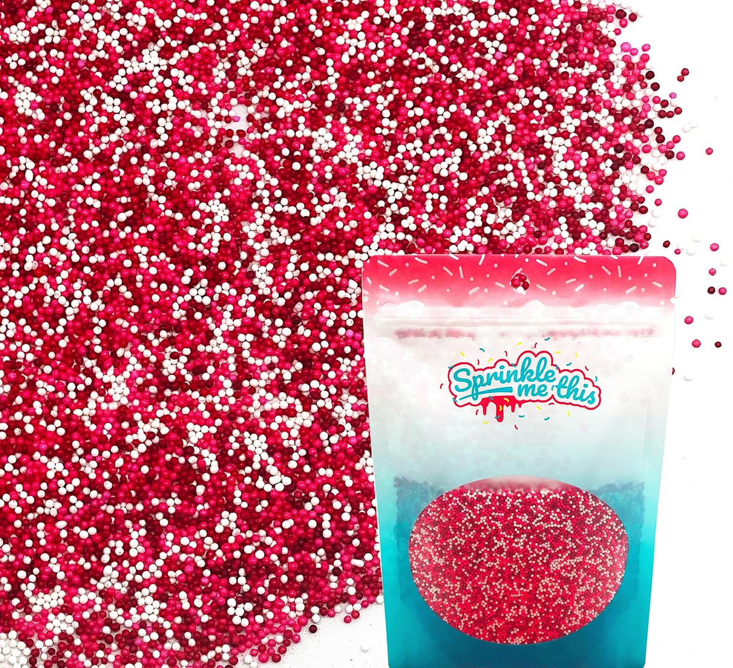 Sprinkle Me This - Valentine’s Day Sprinkles Variation – Made With Love, Say It From The Heart & We’re The Perfect Match, 4 oz
