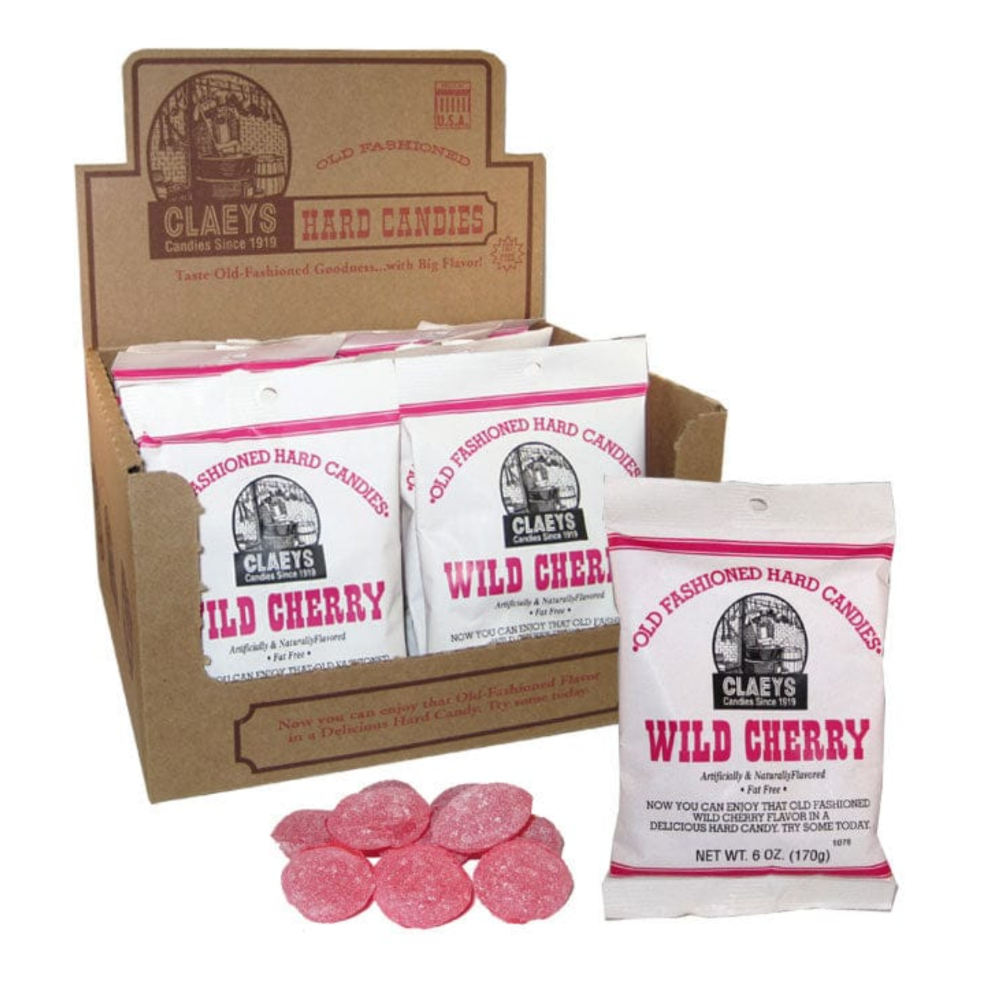 Claeys Old Fashioned Hard Candies – 6 oz Bag – Multiple Flavors Available – 1, 3, or 12 Pack