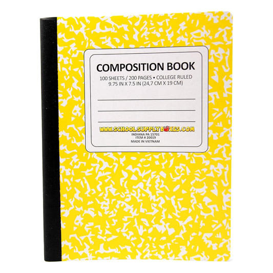 School Supply Boxes | College-Ruled Composition Notebooks | Available in Multiple Pack Sizes & Colors | 100 Sheets, 200 Pages Per Pack