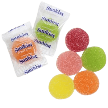 Sunkist Fruit Gems – Mixed Fruit Jelly Candy | Orange, Lemon, Pink Grapefruit, Raspberry & Lime | Bulk Candy 1, 2, 3, 5 & 10 lbs