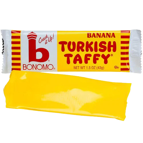 Bonomo Turkish Taffy Bars 1.5 oz – Nostalgic Chewy Candy in Vanilla, Chocolate, Strawberry & Banana, Single, Multi-Pack & 4-Pack Variety