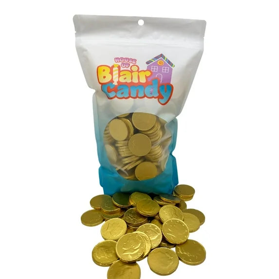 Chocolate Large Half Dollar Coins - Packaged in Sealed & Resealable Candy Bag - Classic Novelty Presidential Candy - Patriotic Chocolates