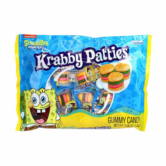 SpongeBob SquarePants Krabby Patties Gummy Candy – Available in 5.08 oz (16 Pieces) or 12.7 oz (40 Pieces) Bags
