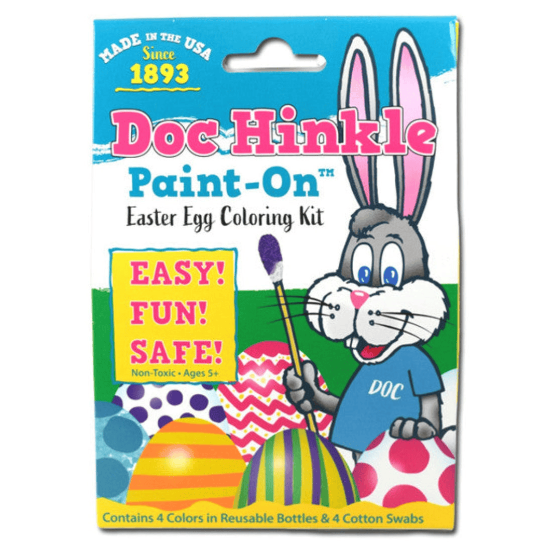 Doc Hinkle Paint-On Easter Egg Coloring Kit – DIY Egg Decorating for Kids & Families | 1, 5, 15 Pack Options