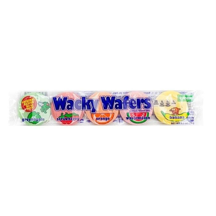 Wacky Wafers Candy 1.2 oz Bags | Colorful Fruity Candy Wafers | 1, 3, 12 & 24 Pack Options
