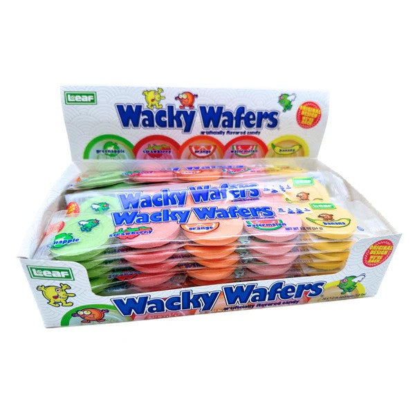 Wacky Wafers Candy 1.2 oz Bags | Colorful Fruity Candy Wafers | 1, 3, 12 & 24 Pack Options