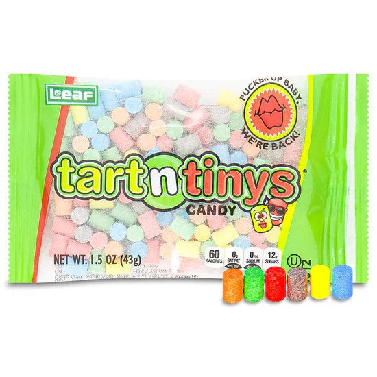 Tart N Tiny Candy 1.5 oz Bags | Sweet & Tangy Nostalgic Treats | 1, 3, 12 & 24 Pack Options