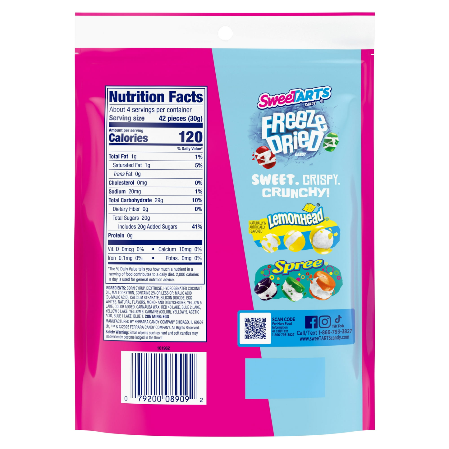 SweeTARTS Freeze Dried Candy 4 oz – Crunchy Sweet & Tart Snack, 1, 3 & 12 Pack