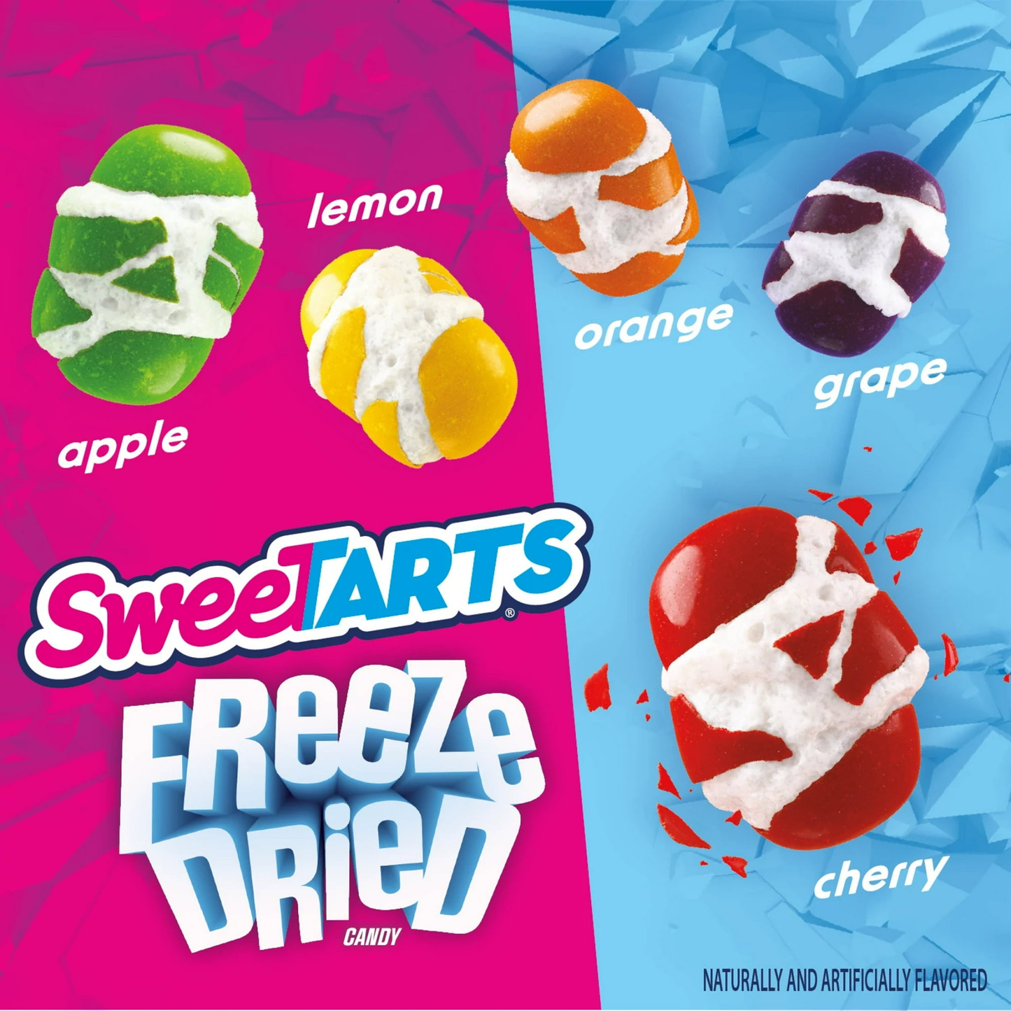 SweeTARTS Freeze Dried Candy 4 oz – Crunchy Sweet & Tart Snack, 1, 3 & 12 Pack