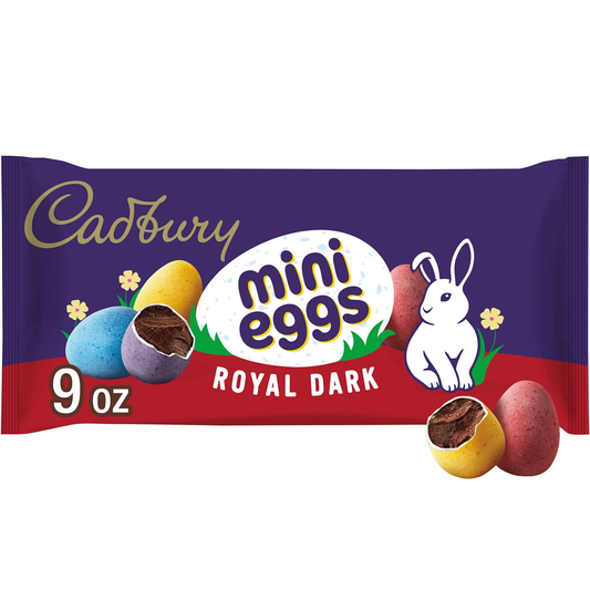 Cadbury Mini Eggs 9 oz Peg Bag – Royal Dark & Milk Chocolate | Single or Combo Pack
