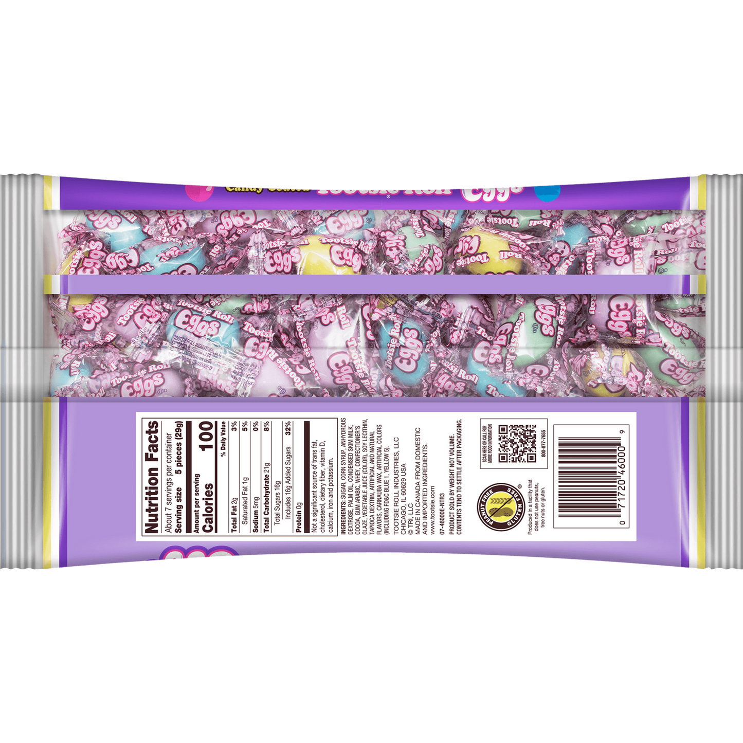 Candy Coated Tootsie Roll Eggs 7.5 oz – Individually Wrapped Easter Candy
