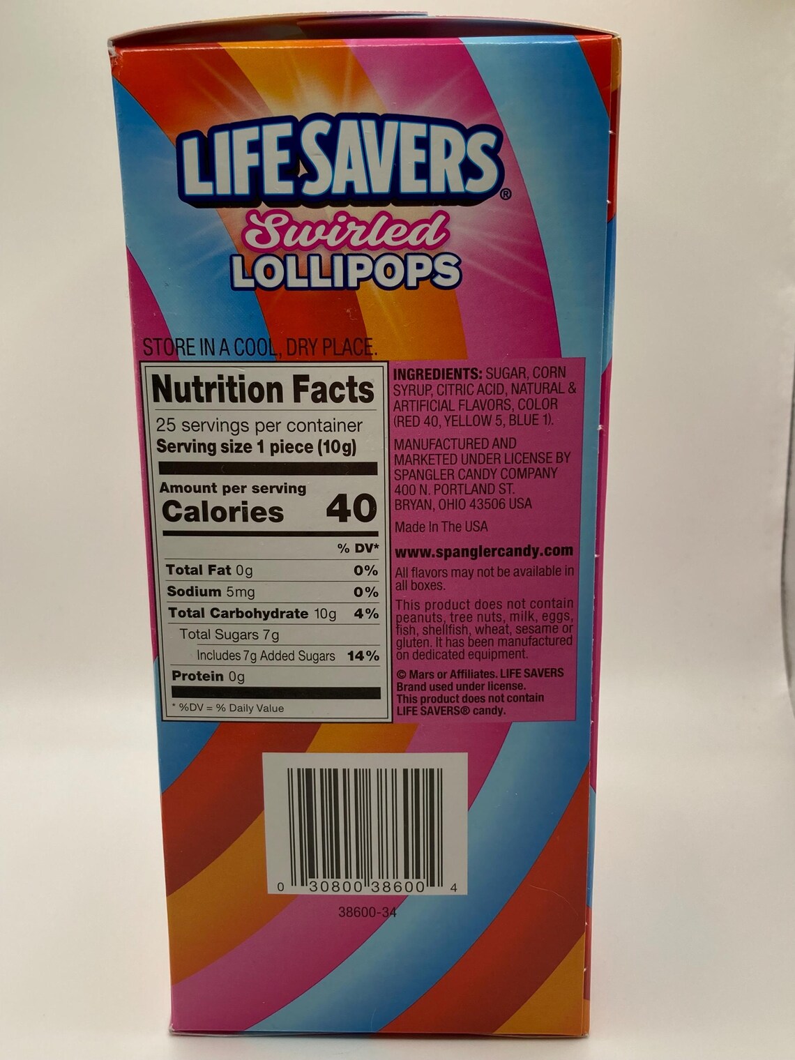 LIFE SAVERS Swirled Lollipops 25 Pops Valentine Exchange – 8.8 oz Fruity with “To/From” Stickers