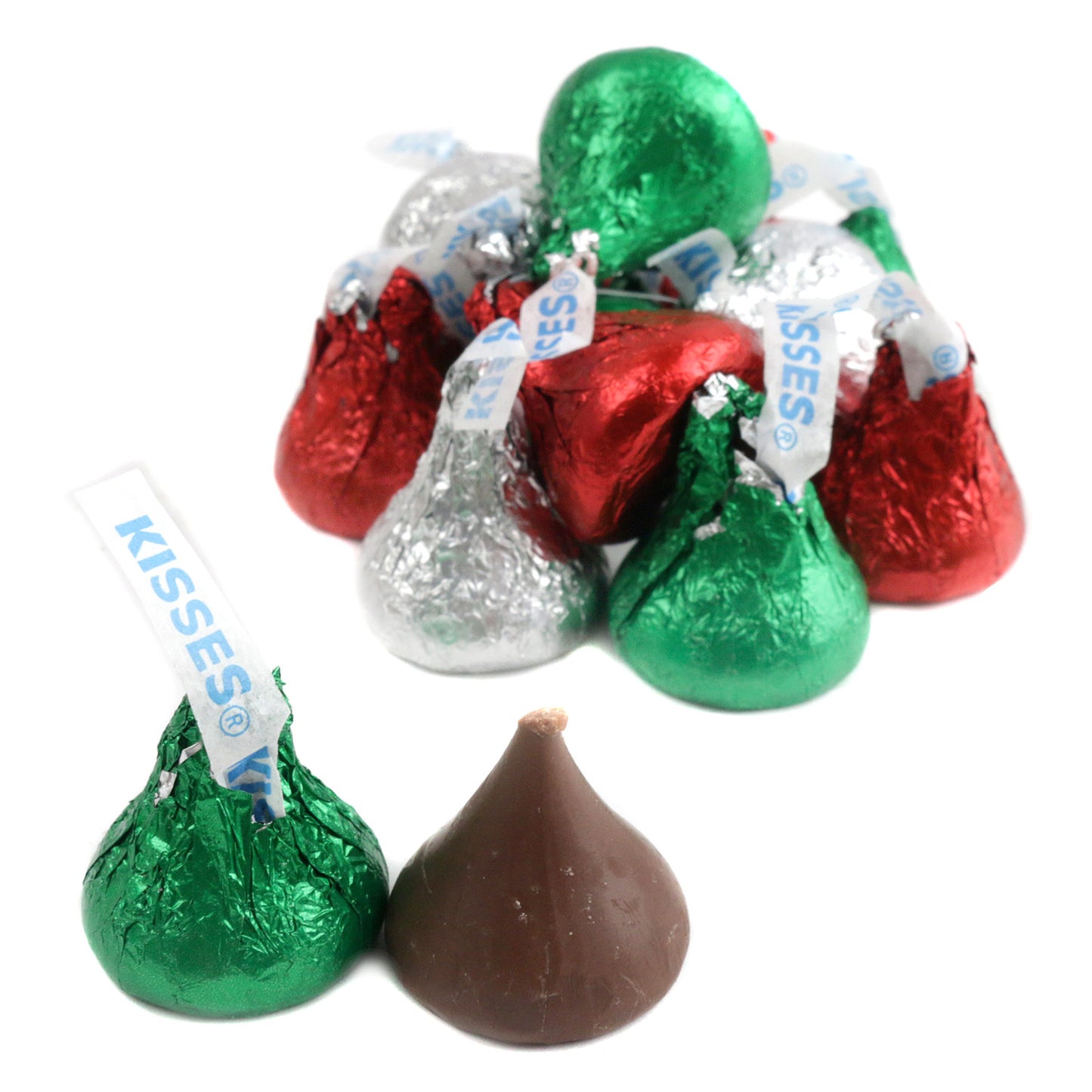 Christmas Hershey Kisses – Milk Chocolate Candy, Festive Holiday Foil – Bulk Christmas Candy (1–10 lb Options)