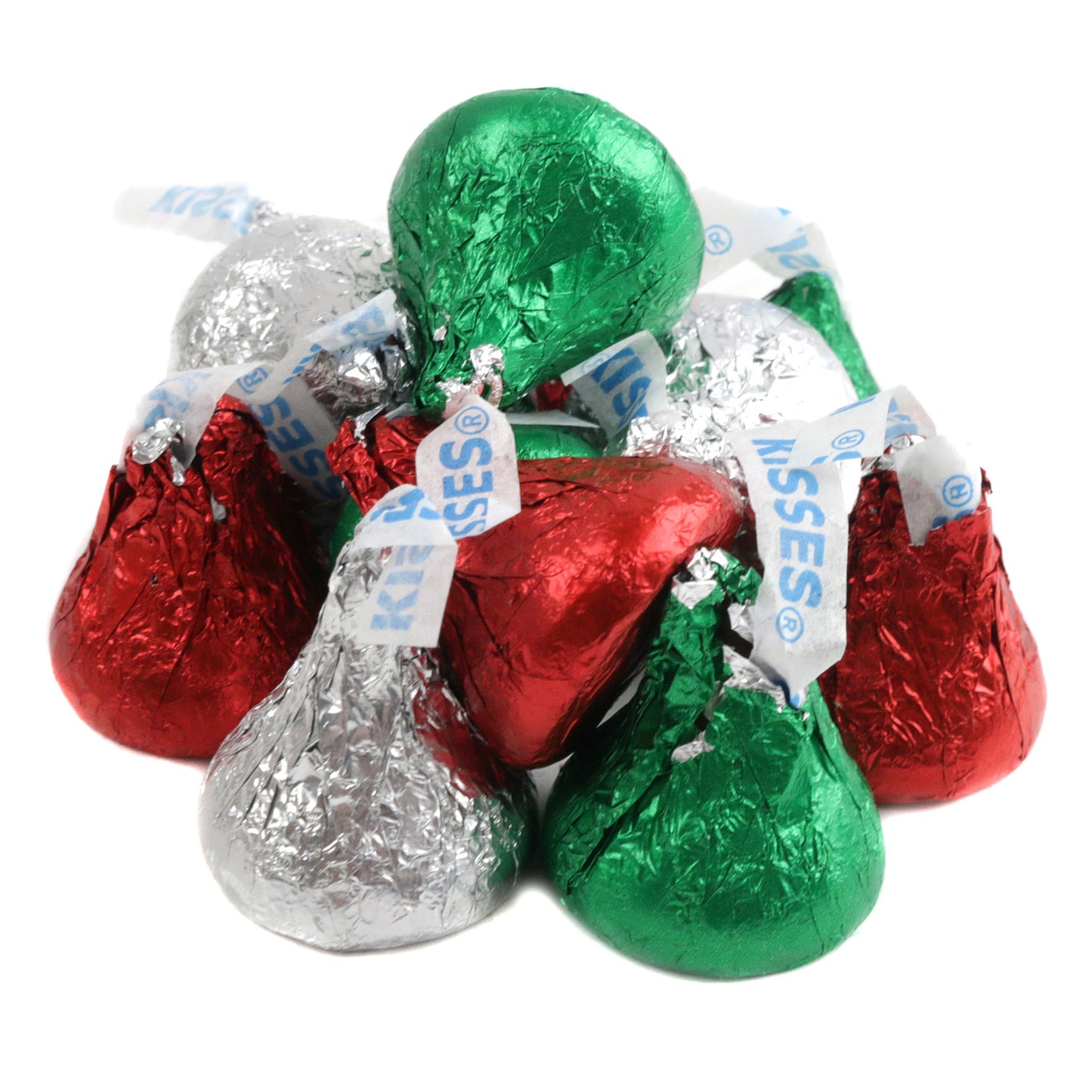 Christmas Hershey Kisses – Milk Chocolate Candy, Festive Holiday Foil – Bulk Christmas Candy (1–10 lb Options)